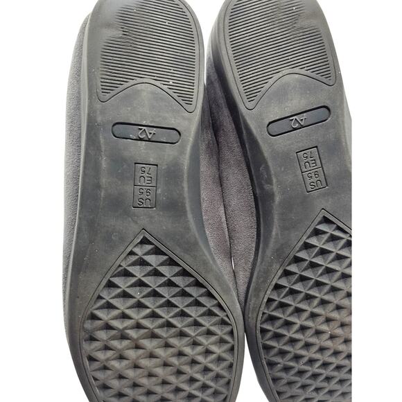 A2 by Aerosoles Trend Book Grey Suede Silver Cap Toe Flat Slip On Women 9.5 - Picture 7 of 8